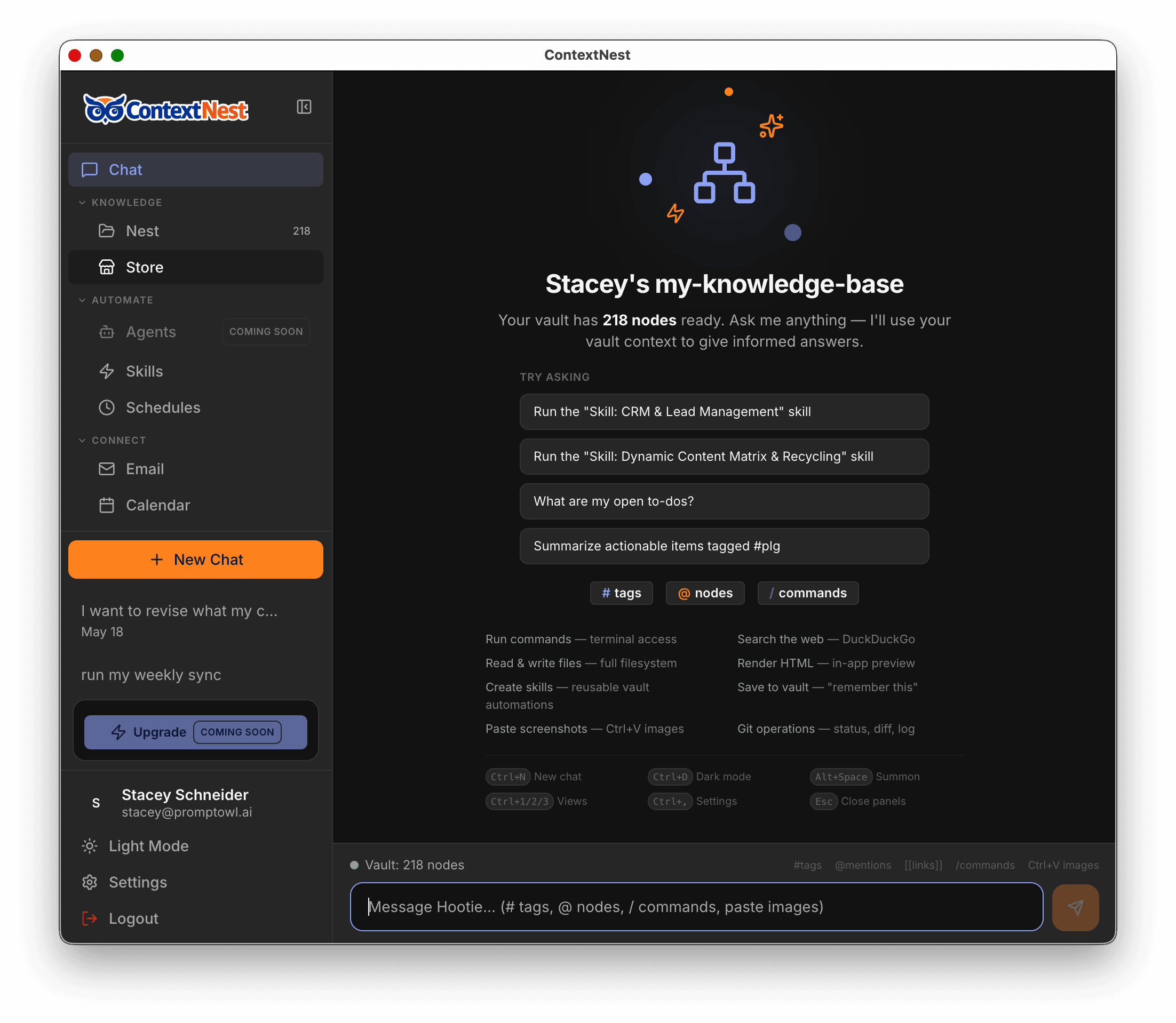ContextNest Desktop Client Screenshot
